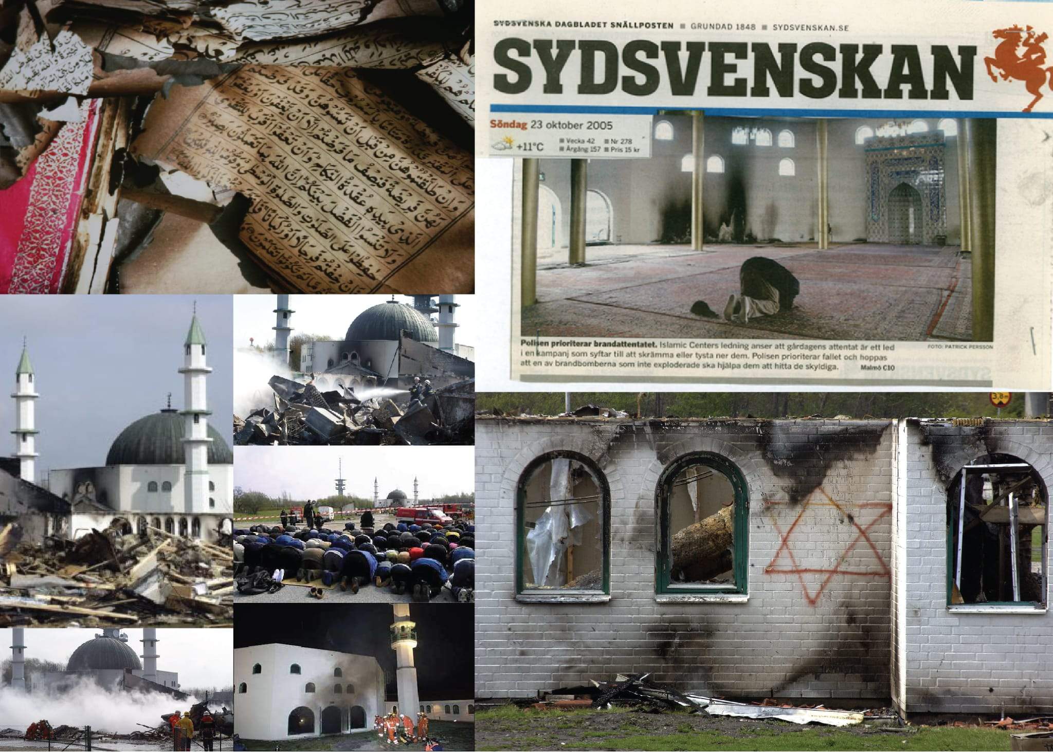 Brand attentatet mot Islamic Center och moskén 2003-2005.